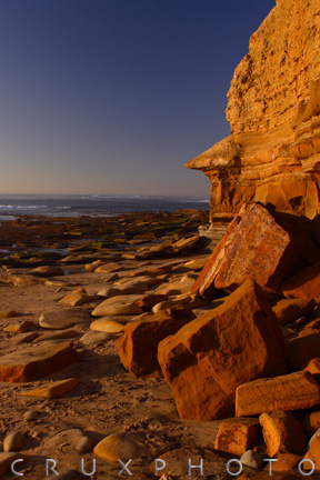 San Diego Sunset Cliffs.  Copyright Nate Young and Crux Photo.